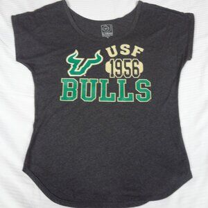 USF BULLS UNIVERSITY OF SOUTH FLORIDA - SMALL GRAY WOMENS T-SHIRT K664